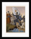 Alexandros Ypsilantis crossing the Prouthos river, February 1821 by Peter von Hess