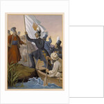 Alexandros Ypsilantis crossing the Prouthos river, February 1821 by Peter von Hess