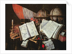 Vanitas Edwaert Colyer or Collier © Bonhams, London, UK 5277 by 6996 book;globe;globes;watch;violin;musical instruments;instrument;Painting;Mzpainting Out of copyright