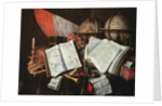 Vanitas Edwaert Colyer or Collier © Bonhams, London, UK 5277 by 6996 book;globe;globes;watch;violin;musical instruments;instrument;Painting;Mzpainting Out of copyright