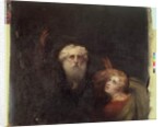Prospero and Miranda, fragment from 'The Tempest', c.1790 by George Romney