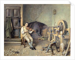 Samuel Crompton Inventing his Spinning Mule, 1895 by Alfred Walter Bayes
