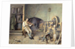 Samuel Crompton Inventing his Spinning Mule, 1895 by Alfred Walter Bayes