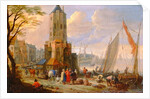 Figures and Boats in a Dutch Port by Pieter Bouts