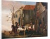 Riders and Horses at the Door of an Inn by Pieter Wouwermans or Wouwerman