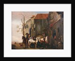 Riders and Horses at the Door of an Inn by Pieter Wouwermans or Wouwerman