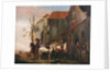 Riders and Horses at the Door of an Inn by Pieter Wouwermans or Wouwerman