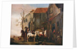 Riders and Horses at the Door of an Inn by Pieter Wouwermans or Wouwerman
