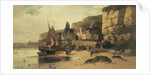 Fishing Village, Normandy, 1889 by Jules G Bahieu