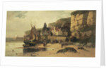Fishing Village, Normandy, 1889 by Jules G Bahieu