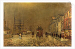 A Liverpool Street by John Atkinson Grimshaw