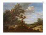 A Wooded Landscape with Cattle by Jacob Salomonsz. Ruysdael