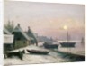 Fishing Boats in the Winter Sunlight by Anders Andersen-Lundby
