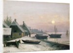 Fishing Boats in the Winter Sunlight by Anders Andersen-Lundby