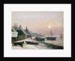 Fishing Boats in the Winter Sunlight by Anders Andersen-Lundby