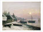 Fishing Boats in the Winter Sunlight by Anders Andersen-Lundby