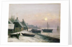 Fishing Boats in the Winter Sunlight by Anders Andersen-Lundby