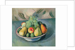 A Still Life of Fruit in a Bowl by Bernard Meninsky