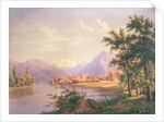 A View of Scherzingen on the Lake of Thun by Jakob Suter