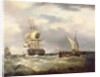 Dutch emigrant ship dropping the pilot and leaving her homeland astern by George Webster