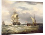 Dutch emigrant ship dropping the pilot and leaving her homeland astern by George Webster