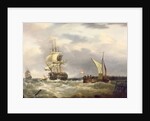 Dutch emigrant ship dropping the pilot and leaving her homeland astern by George Webster