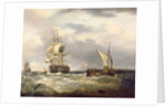 Dutch emigrant ship dropping the pilot and leaving her homeland astern by George Webster