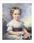 Portrait of a Young Girl with a Tartan Sash by Margaret Carpenter