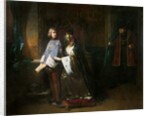 Louis XI of France surprising the Queen instructing the Dauphin contrary to his will by Claude Jacquand