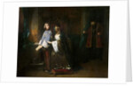 Louis XI of France surprising the Queen instructing the Dauphin contrary to his will by Claude Jacquand