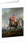 Equestrian portrait of the Duke of Wellington with British Hussars on a battlefield, 1814 by Nicolas Louis Albert Delerive
