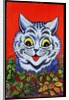 Cat in Holly by Louis Wain