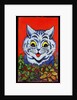 Cat in Holly by Louis Wain