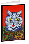 Cat in Holly by Louis Wain