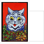Cat in Holly by Louis Wain