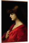 Study of a Woman in Red, early 1890s by Jean-Jacques Henner