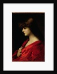 Study of a Woman in Red, early 1890s by Jean-Jacques Henner