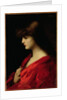 Study of a Woman in Red, early 1890s by Jean-Jacques Henner