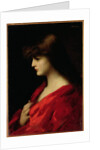 Study of a Woman in Red, early 1890s by Jean-Jacques Henner