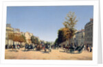 View of the Champs-Elysees from the Place de l'Etoile, 1878 by Edmond Georges Grandjean
