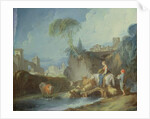 Crossing the Bridge, late 1730s by Francois Boucher