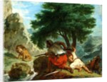 Lion Hunt in Morocco, 1854 by Ferdinand Victor Eugene Delacroix