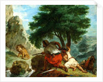 Lion Hunt in Morocco, 1854 by Ferdinand Victor Eugene Delacroix