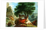 Lion Hunt in Morocco, 1854 by Ferdinand Victor Eugene Delacroix