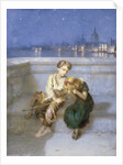 On Waterloo Bridge, London by Augustus Edward Mulready