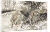 Children startled by a Witch by Arthur Rackham