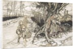 Children startled by a Witch by Arthur Rackham