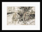 Children startled by a Witch by Arthur Rackham
