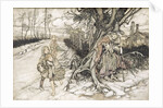 Children startled by a Witch by Arthur Rackham