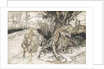 Children startled by a Witch by Arthur Rackham